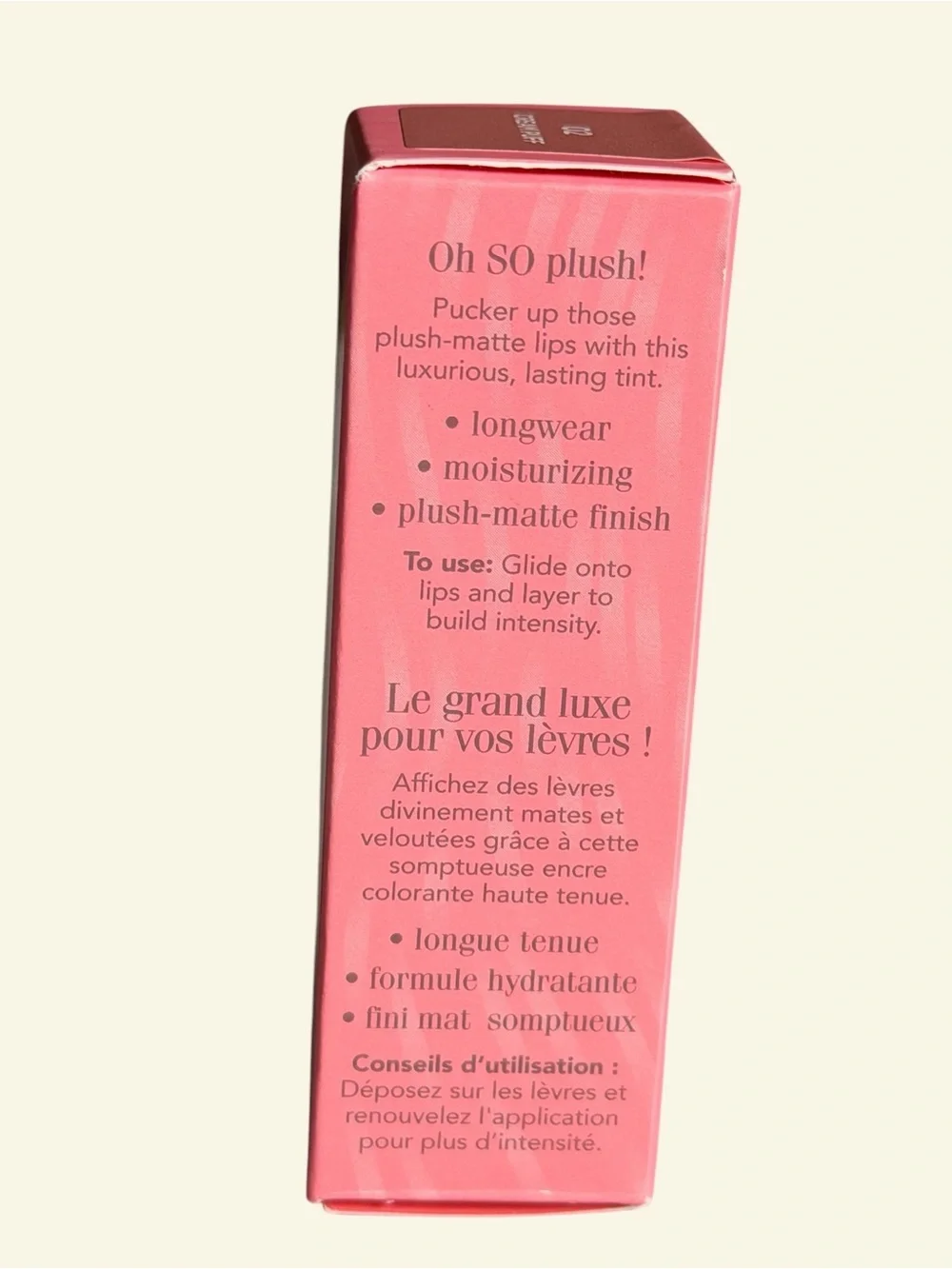 Benefit PlushTint Moisturizing Matte Lip Tint - Cream Puff (02) BNIB